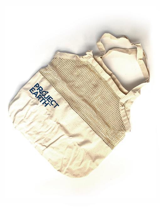 Project Earth Tote Bag 100% Organic Cotton Net &amp; Canvas