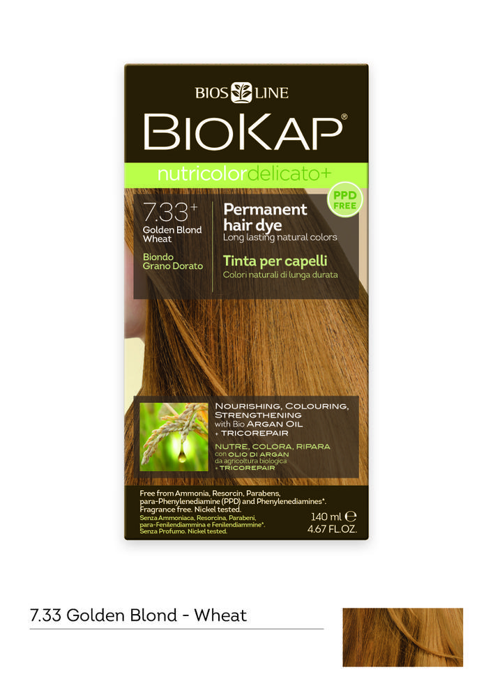BioKap Nutricolor Delicato 7.33 Golden Blond Wheat