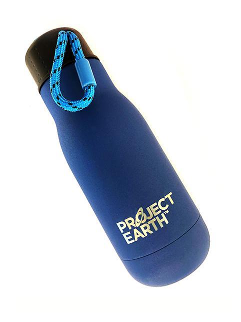 Project Earth 500mL Dual Wall Stainless Steel Bottle Dark Blue