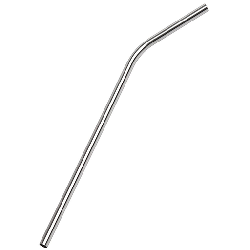 [25326376] GE 8mm Steel Straw Bent Snake White