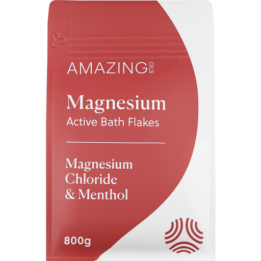 [25355161] Amazing Oils Magnesium Active Bath Flakes Magnesium Chloride &amp; Menthol 800g