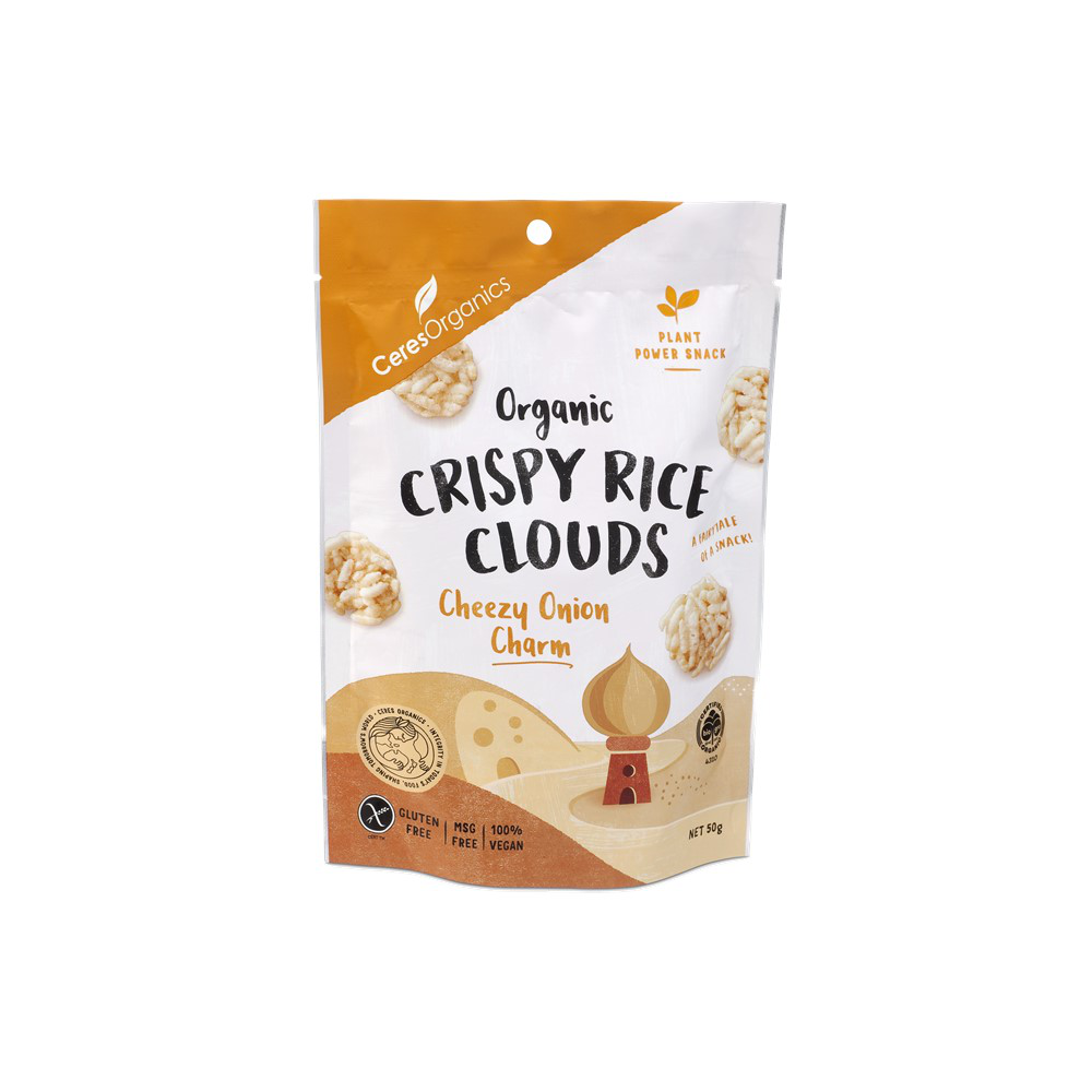 Ceres Organics Crispy Rice Clouds Cheezy Onion Charm